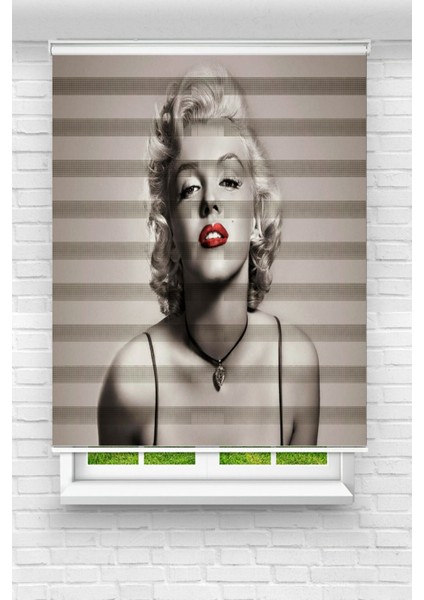 Akel Collection Genç Odası - Marilyn Monroe Baskılı Zebra Perde