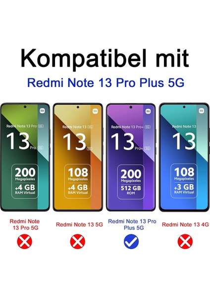 MTK Moveteck Xiaomi Redmi Note 13 Pro+ Plus 5g Kamera Lens Koruma Camı ve Nano Esnek Ekran Camı 2'li Set (Birer Adet)