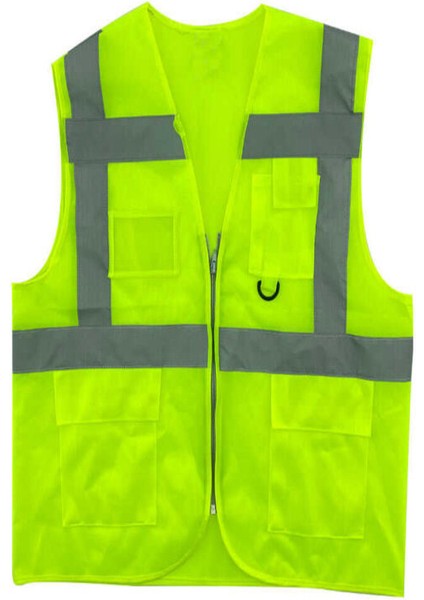 Iş Güvenliği Ikaz Yeleği Mühendis Tipi Sarı