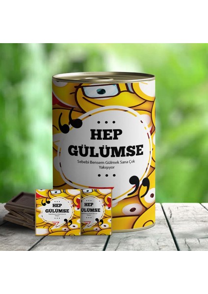 Hep Gülümse Hediye Çikolata Konservesi