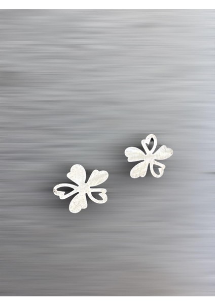 Çelik Çiçek Silver Küpe