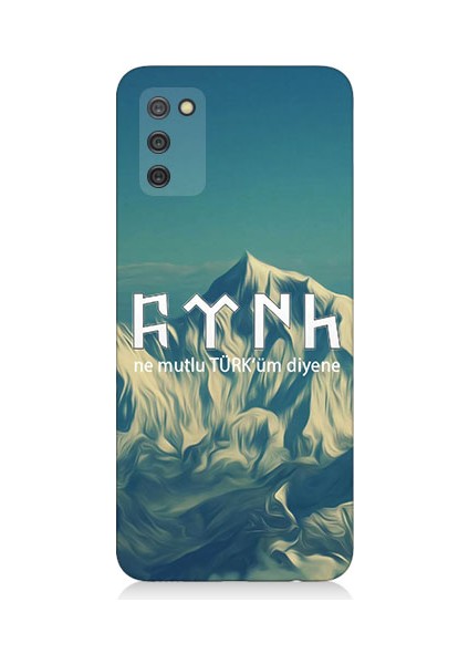 Samsung Galaxy A02S Uyumlu Ne Mutlu Türküm Diyene Desenli Silikon Kılıf