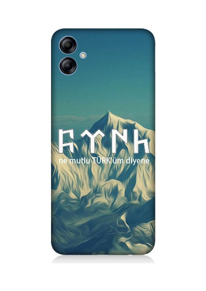 Samsung Galaxy A04E Uyumlu Ne Mutlu Türküm Diyene Desenli Silikon Kılıf