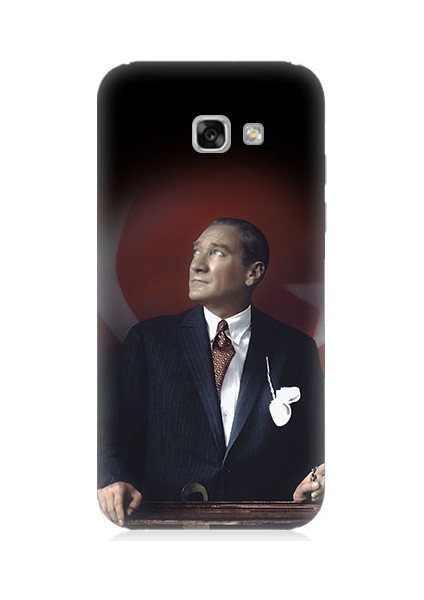 Samsung Galaxy A3 2017 Uyumlu Mustafa Kemal Atatürk Desenli Silikon Kılıf