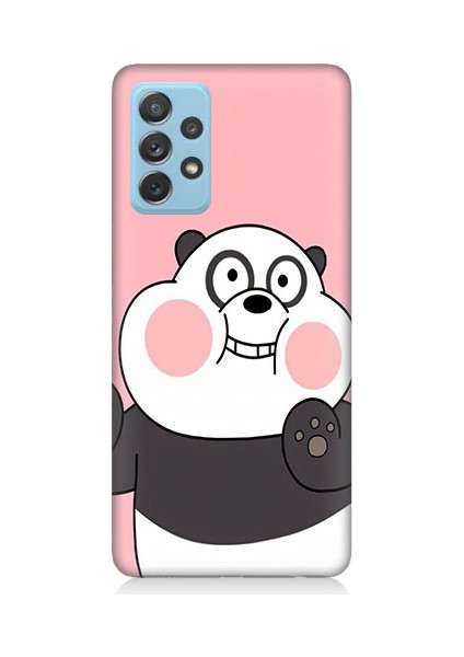Samsung Galaxy A72 Uyumlu Sevimli Panda Desenli Silikon Kılıf