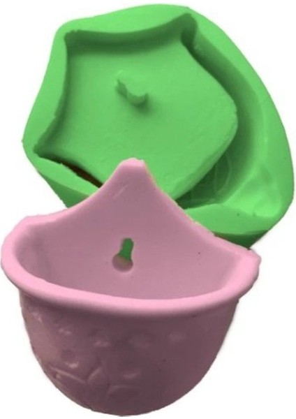 Duvar Saksısı Silikon Kalıp Sabun Kokulu Taş Mum Epoksi Kalıbı Seti