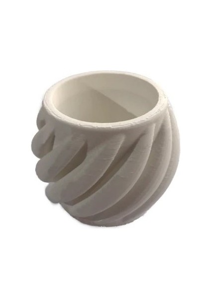 Sanatsal Çizgili Saksı Silikon Kalıp Sabun Kokulu Taş Mum Epoksi Kalıbı Seti