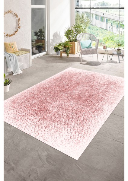 Dijital Baskılı Kaymaz Taban Yıkanabilir Sade Yolluk Mutfak Salon Halısı, N-Sade-43-Pembe,