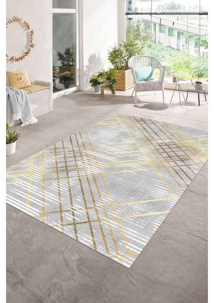 Dijital Baskılı Kaymaz Taban Yıkanabilir Sade Yolluk Mutfak Salon Halısı, N-Sade-39-Gold, fiyatları