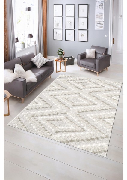 Dijital Baskılı Kaymaz Taban Yıkanabilir Sade Yolluk Mutfak Salon Halısı, N-Sade-33-Krem, fiyatları