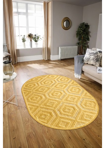 Dijital Baskılı Kaymaz Taban Yıkanabilir Sade Oval Yolluk Mutfak Salon Halısı, N-O-Sade-26-Kahve, fiyatları