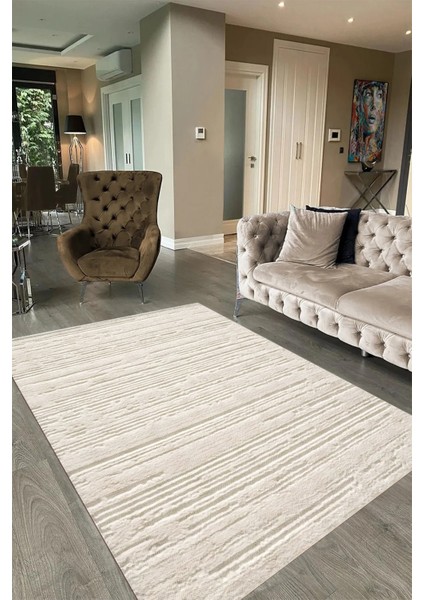 Dijital Baskılı Kaymaz Taban Yıkanabilir Sade Yolluk Mutfak Salon Halısı, N-Sade-32-Krem, indirimleri