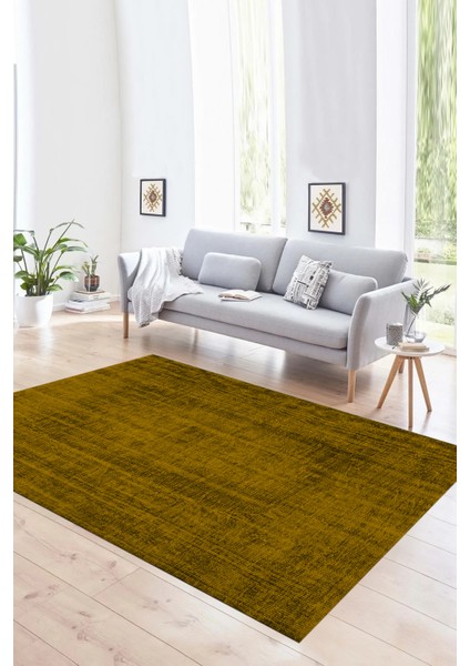 Dijital Baskılı Kaymaz Taban Yıkanabilir Sade Yolluk Mutfak Salon Halısı, N-Sade-45-Sarı, fırsatları