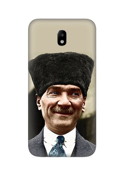 Samsung Galaxy J3 Pro Uyumlu Mustafa Kemal Atatürk Desenli Silikon Kılıf