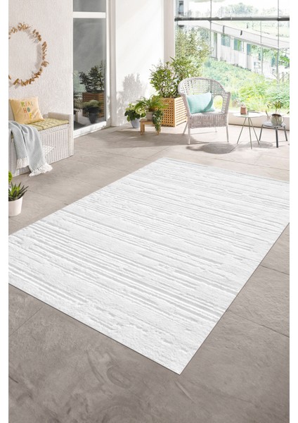 Dijital Baskılı Kaymaz Taban Yıkanabilir Sade Yolluk Mutfak Salon Halısı, N-Sade-32-Beyaz, fırsatları