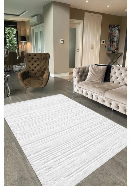 Dijital Baskılı Kaymaz Taban Yıkanabilir Sade Yolluk Mutfak Salon Halısı, N-Sade-32-Beyaz, indirimleri