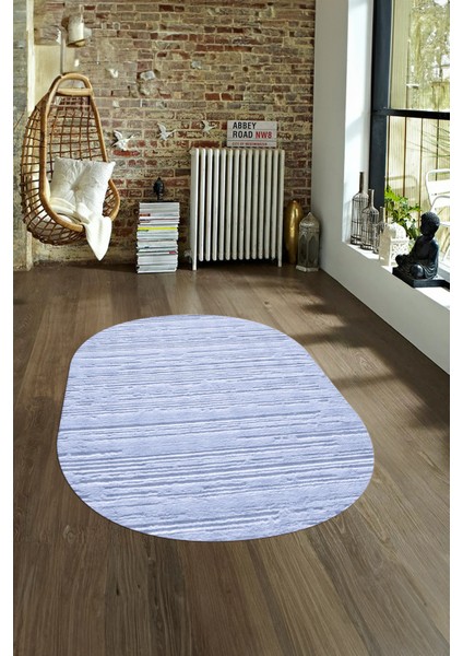 Dijital Baskılı Kaymaz Taban Yıkanabilir Sade Oval Yolluk Mutfak Salon Halısı, N-O-Sade-32-Mavi, fiyatları