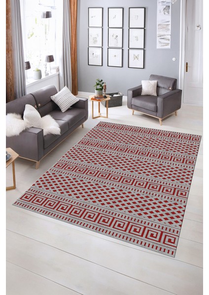 Dijital Baskılı Kaymaz Taban Yıkanabilir Sade Yolluk Mutfak Salon Halısı, N-Sade-21-Bordo, fırsatları