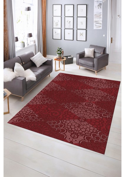 Dijital Baskılı Kaymaz Taban Yıkanabilir Sade Yolluk Mutfak Salon Halısı, N-Sade-34-Bordo, fiyatları