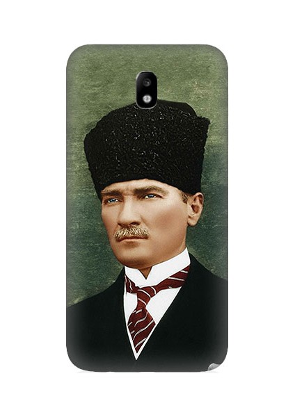 Samsung Galaxy J3 Pro Uyumlu Mustafa Kemal Atatürk Desenli Silikon Kılıf