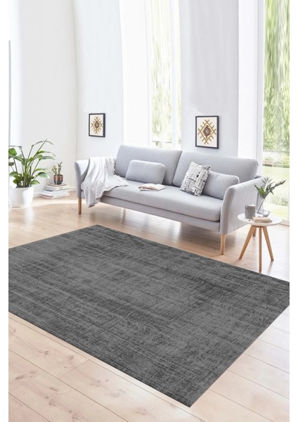 Dijital Baskılı Kaymaz Taban Yıkanabilir Sade Yolluk Mutfak Salon Halısı, N-Sade-45-Gri,