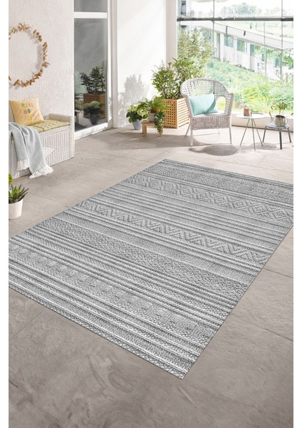 Dijital Baskılı Kaymaz Taban Yıkanabilir Sade Yolluk Mutfak Salon Halısı, N-Sade-30-Gri,