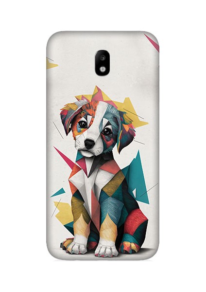 Samsung Galaxy J7 Pro Uyumlu Sevimli Köpek Yavrusu Desenli Silikon Kılıf