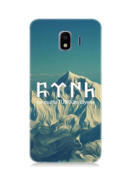 Samsung Galaxy J4 Duo Uyumlu Ne Mutlu Türküm Diyene Desenli Silikon Kılıf