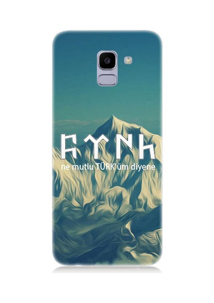 Samsung Galaxy J6 Uyumlu Ne Mutlu Türküm Diyene Desenli Silikon Kılıf