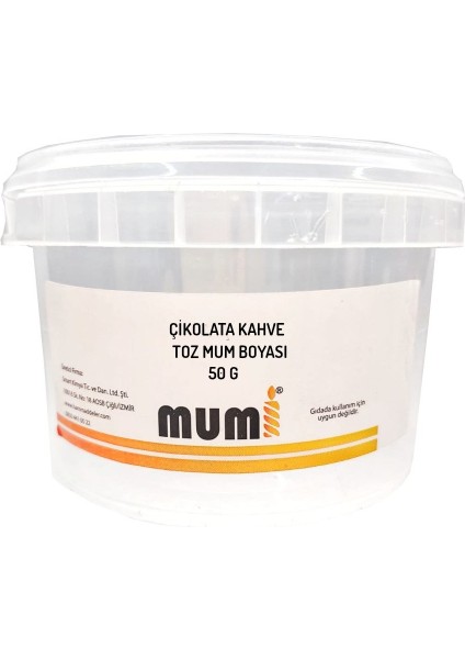 Toz Mum Boyası Çikolata Kahve 50 G