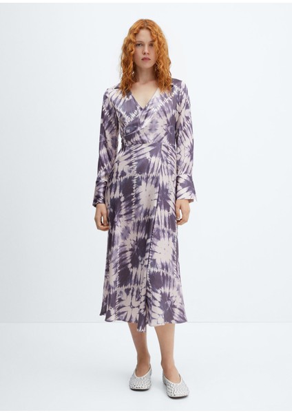 Saten Batik Elbise