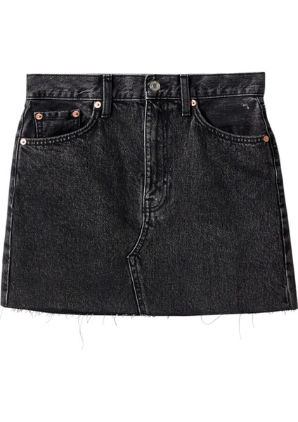 Denim Mini Etek