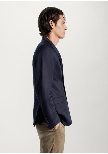 Man Slim Fit Keten Blazer Ceket modelleri