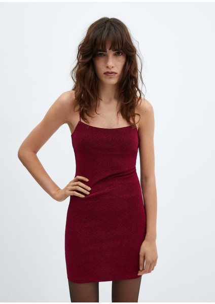 Lurex Askılı Elbise