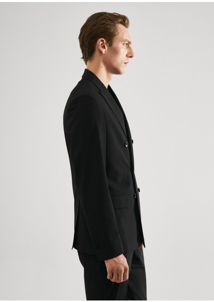 Man Slim Fit Kruvaze Takım Elbise Blazer modelleri