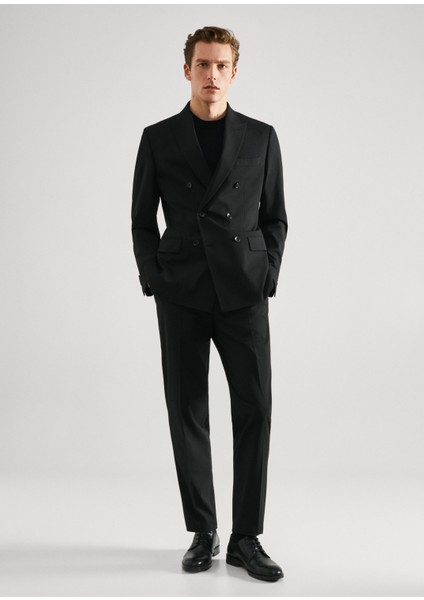 Man Slim Fit Kruvaze Takım Elbise Blazer fırsatları