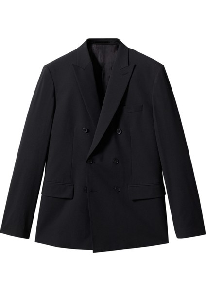 Man Slim Fit Kruvaze Takım Elbise Blazer