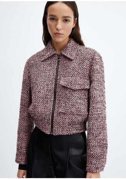 Tweed Bomber Ceket