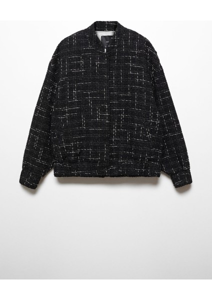 Tweed Bomber Ceket