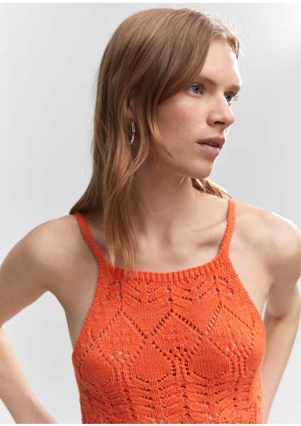 Halter Yaka Örme Elbise