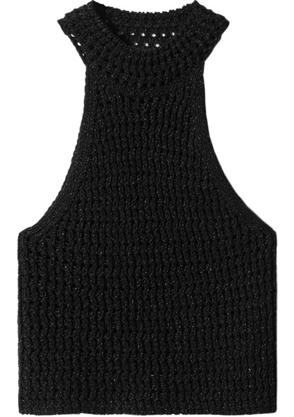 Lurex Askılı Yaka Üst