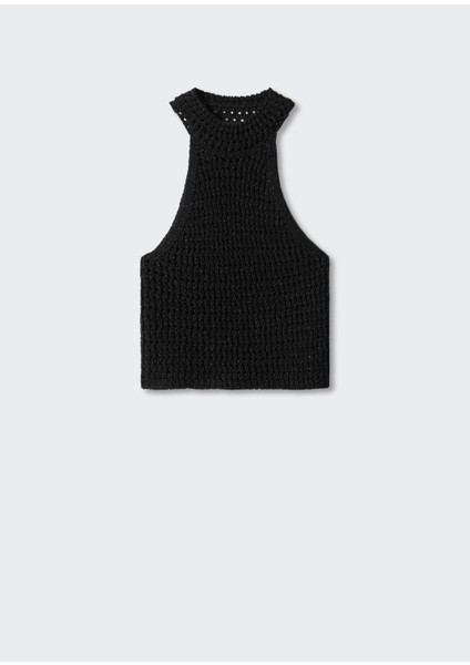 Lurex Askılı Yaka Üst