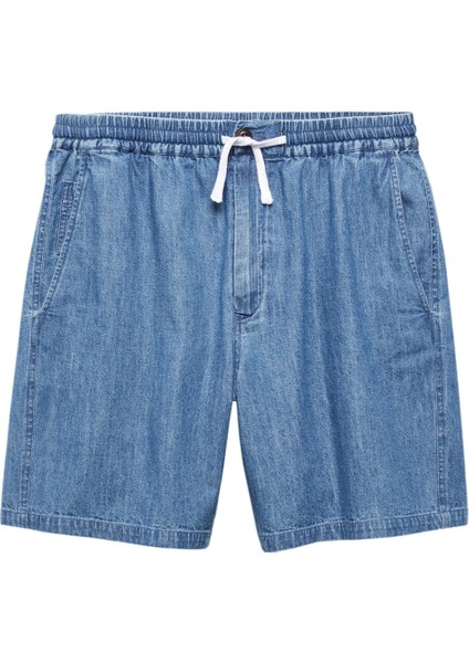 Mango Man Chambray Bermuda Şort