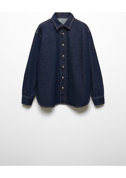 Oversize Denim Üst Gömlek