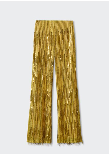 Metalik Püsküllü Pantolon