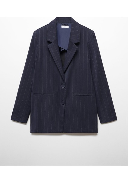 Mango İnce Çizgili Blazer
