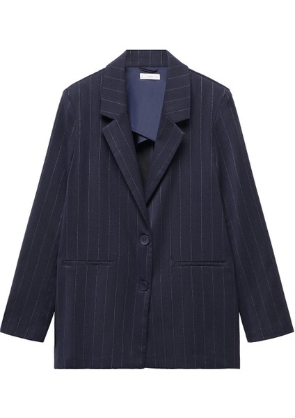 Mango İnce Çizgili Blazer