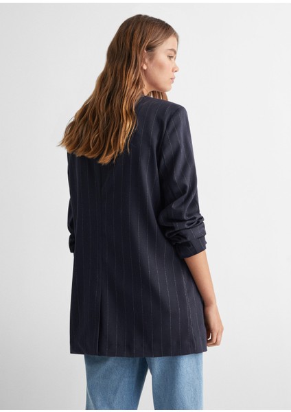 Mango İnce Çizgili Blazer