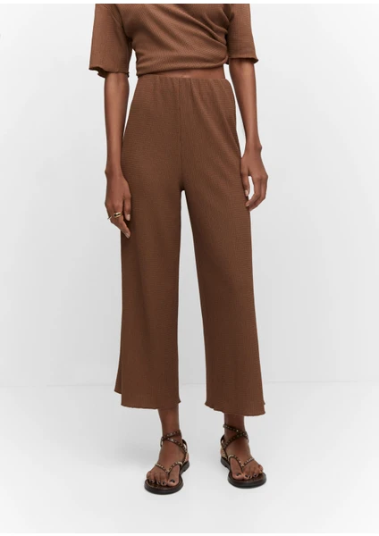 Dokulu Culotte Pantolon