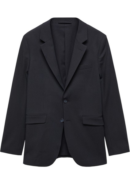 Mango Dokulu Normal Kesim Takım Elbise Ceketi Blazer